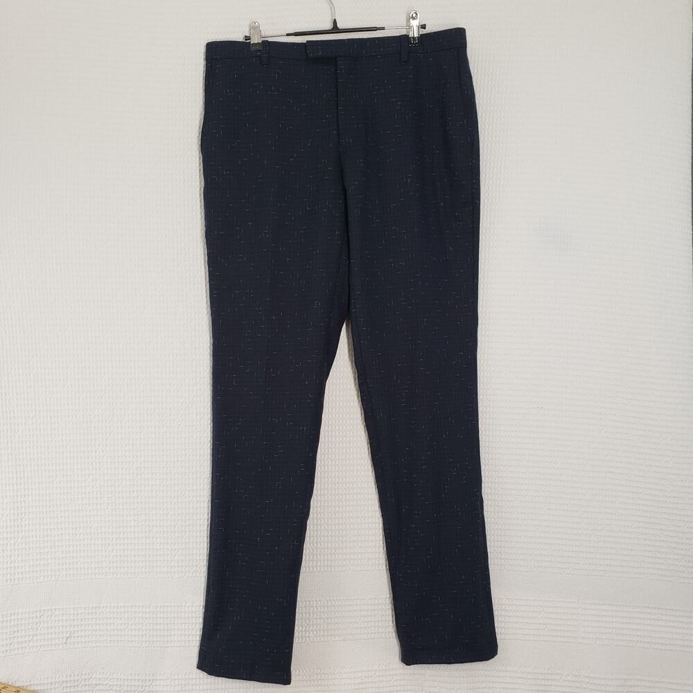 Twisted Tailor Pants Mens 34R Navy Nep Brenes Slim Fit Suit Trousers Dress Party